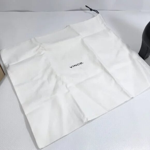 VINCE Leather Ankle Boots Square Toe Black Women Sz 10 - Picture 12 of 16